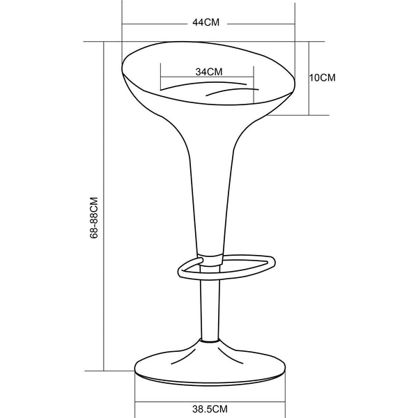 Decofurn Furniture | BARSTOOL_MODEL_BS-101 | Dimensions