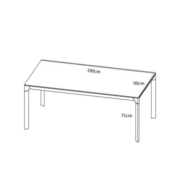 Decofurn Furniture | BORNEO_180x90cm_STONE_TOP_OUTDOOR_TABLE | Dimensions