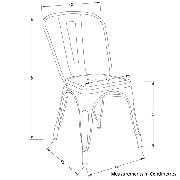 Decofurn Furniture | BRONX_DINING_CHAIR | Dimensions
