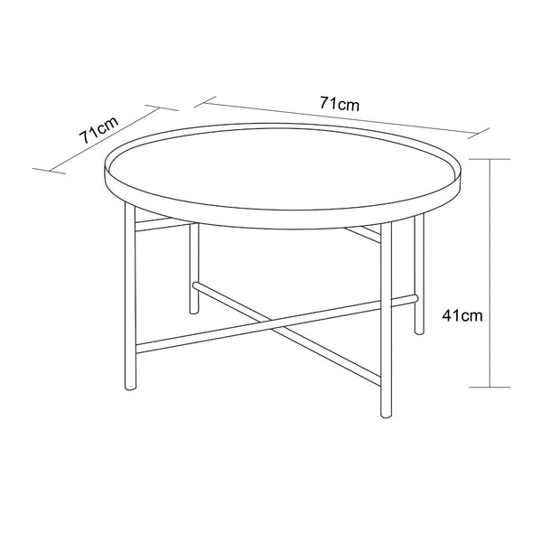 Decofurn Furniture | HALI_71cm_COFFEE_TABLE | Dimensions