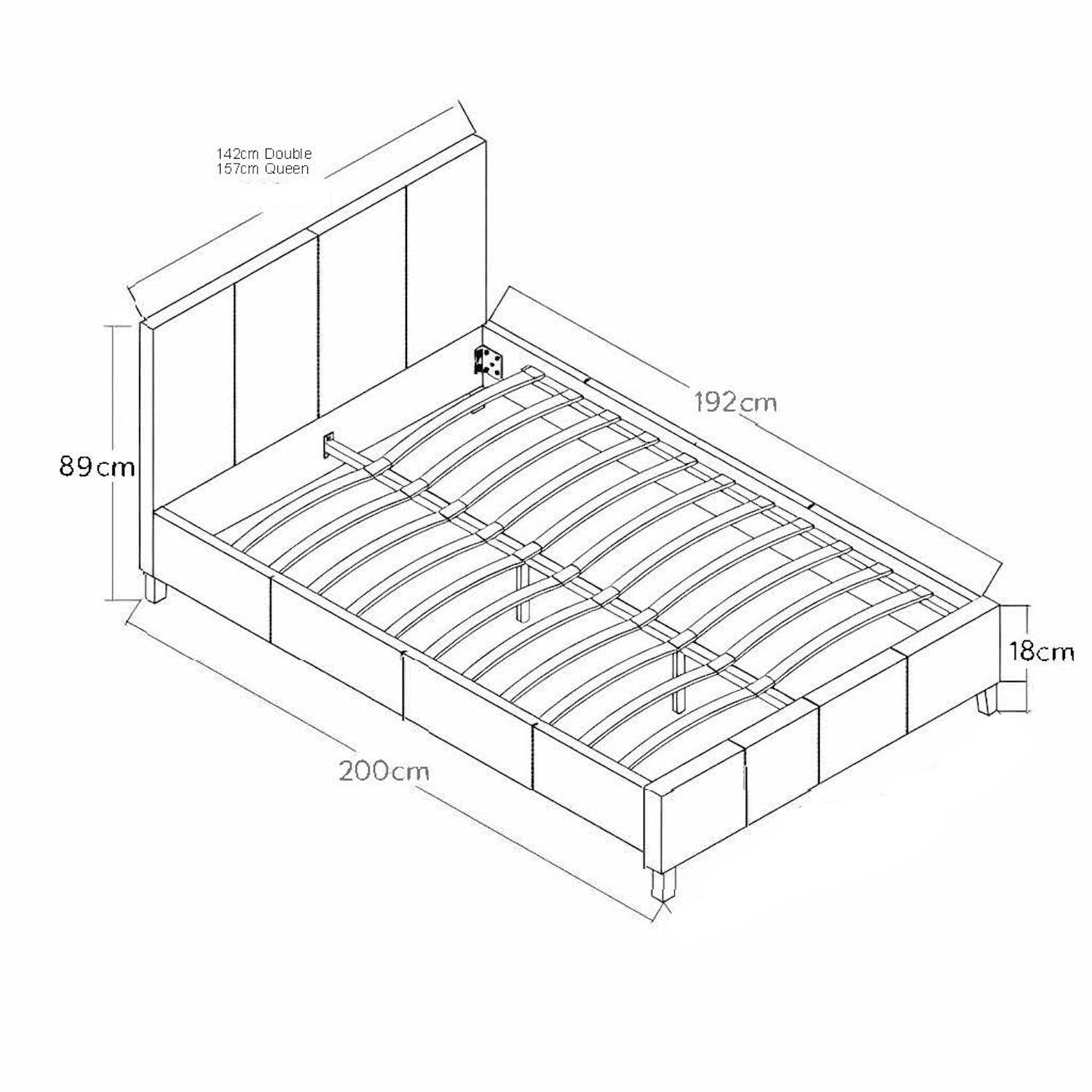 Decofurn | Kim Leather Touch Bed | R2199 Save 15% – Decofurn Furniture