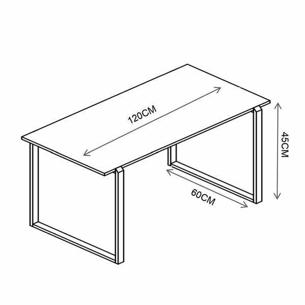 Decofurn Furniture | LOTUS-120x60cm-COFFEE-TABLE | Dimensions