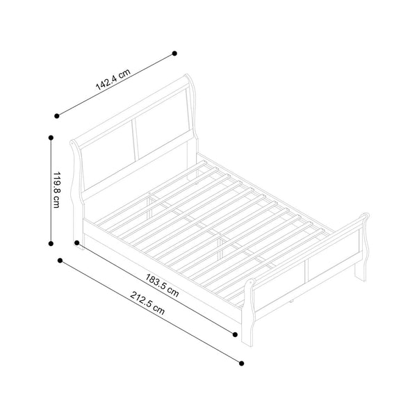 Decofurn Furniture | LOUISE_BED | Dimensions