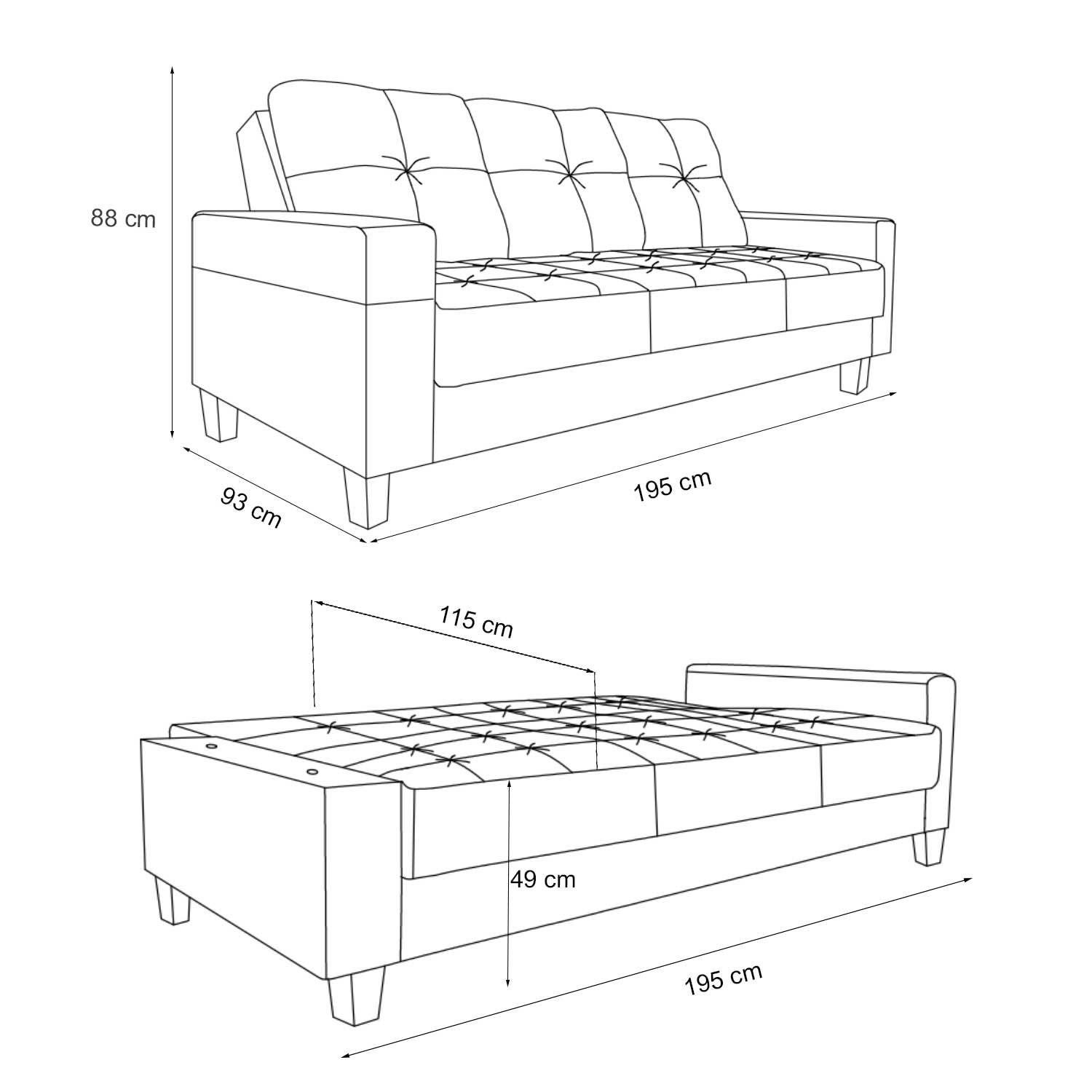 Decofurn sleeper couches deals prices