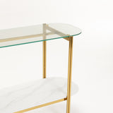 AMORE 120cm CONSOLE - GOLD / WHITE MARBLE