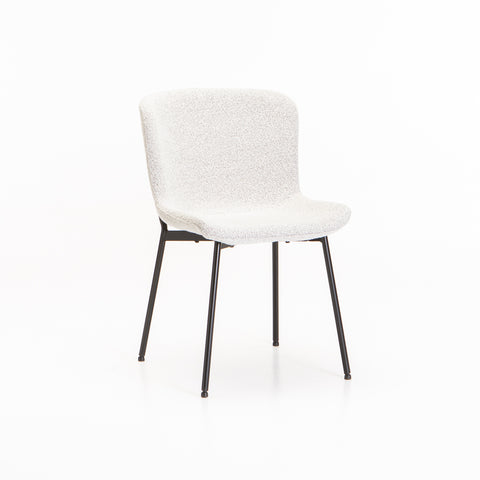 INDIE BOUCLÉ FABRIC DINING CHAIR - CREAM