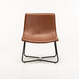 AXEL LEATHER TOUCH CHAIR - BROWN