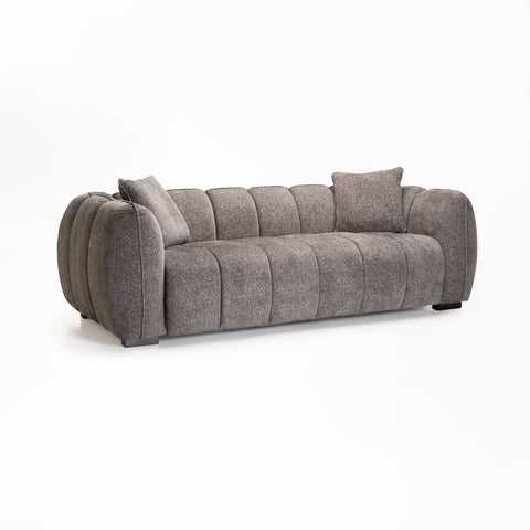 CHLOE FABRIC 3 SEATER - GREY