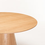KIRBY 120cm ROUND DINING TABLE - OAK
