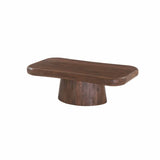 VANI 120x65cm SOLID WOOD COFFEE TABLE - DARK BROWN