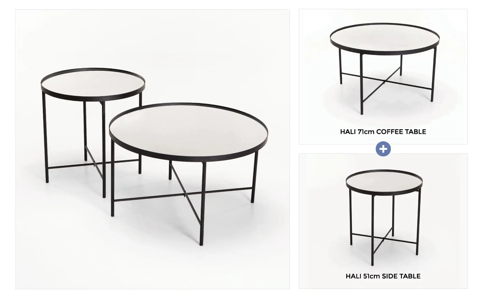 HALI SIDE TABLE & COFFEE TABLE COMBO