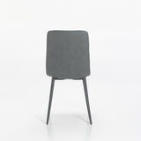 GRACO LEATHER TOUCH DINING CHAIR - GREY