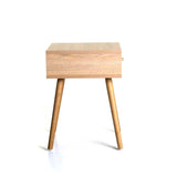 SORRENTO 1 DRAWER PEDESTAL - OAK/WHITE