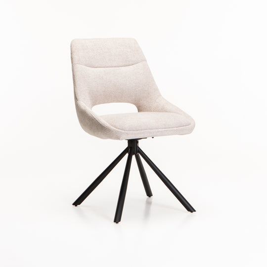 PRATO FABRIC SWIVEL DINING CHAIR