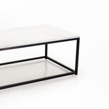 VIOLET 120x60cm COFFEE TABLE - WHITE MARBLE