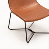 AXEL LEATHER TOUCH CHAIR - BROWN