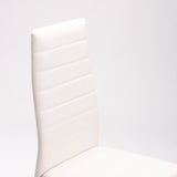 NINO LEATHER TOUCH CHROME DINING CHAIR - WHITE