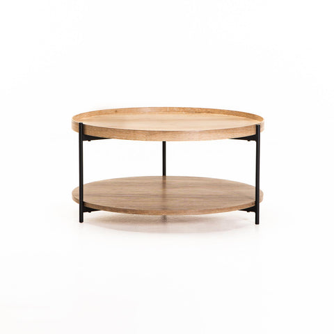 DAISY 80cm ROUND COFFEE TABLE - OAK