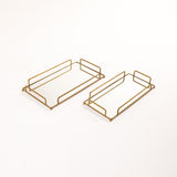 FAB RECTANGLE SET OF 2 MIRROR TRAYS