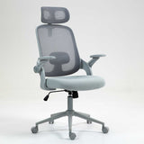 ERGONOMIC OFFICE CHAIR AH612 W/HEADREST - GREY