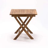 50cm SQUARE TEAK FOLDING SIDE TABLE