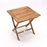 50cm SQUARE TEAK FOLDING SIDE TABLE