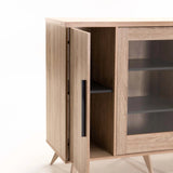 ACE BAR UNIT SIDEBOARD - LIGHT OAK/GREY