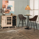 ACE BAR UNIT SIDEBOARD - LIGHT OAK/GREY