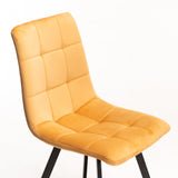 ADDISON VELVET DINING CHAIR - MUSTARD