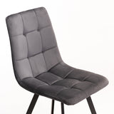 ADDISON VELVET DINING CHAIR - GREY