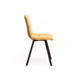 ADDISON VELVET DINING CHAIR - MUSTARD