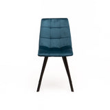 ADDISON VELVET DINING CHAIR - PETROL BLUE