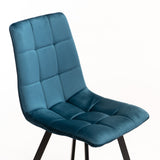 ADDISON VELVET DINING CHAIR - PETROL BLUE