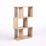 AIR MODULAR 3 SHELF UNIT - LIGHT OAK/LIGHT GREY