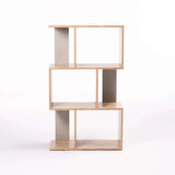 AIR MODULAR 3 SHELF UNIT - LIGHT OAK/LIGHT GREY