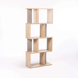 AIR MODULAR 4 SHELF UNIT - LIGHT OAK/LIGHT GREY
