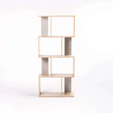 AIR MODULAR 4 SHELF UNIT - LIGHT OAK/LIGHT GREY