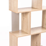 AIR MODULAR 5 SHELF UNIT - LIGHT OAK/LIGHT GREY