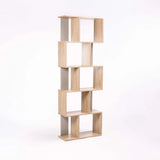 AIR MODULAR 5 SHELF UNIT - LIGHT OAK/LIGHT GREY