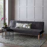 ALF VELVET SLEEPER COUCH - DARK GREY