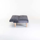 ALF VELVET SLEEPER COUCH - DARK GREY