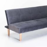 ALF VELVET SLEEPER COUCH - DARK GREY