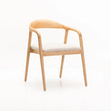 ALINA WOODEN DINING CHAIR-TEXTURED STONE/LIGHT OAK