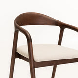 ALINA WOODEN DINING CHAIR-WALNUT