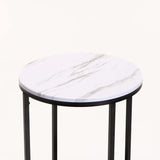 ALIX SET OF 2 TABLES - BLACK/WHITE MARBLE