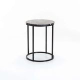 ALIX SET OF 2 TABLES - BLACK/BLACK MARBLE