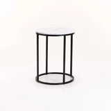 ALIX SET OF 2 TABLES - BLACK/WHITE MARBLE