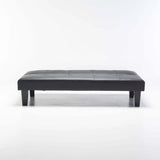ALLAN LEATHER TOUCH SLEEPER COUCH - BLACK