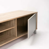 ALLY 1 DOOR TV/PLASMA UNIT - LIGHT OAK/LIGHT GREY