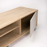ALLY 2 DOOR TV/PLASMA UNIT - LIGHT OAK/LIGHT GREY
